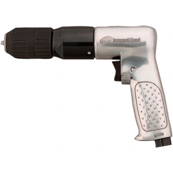Ingersoll-Rand - 1/2" Reversible Keyless Chuck - Pistol Grip Handle, 5,000 RPM, 0.5 hp, 90 psi - Exact Tooling
