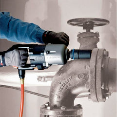 Ingersoll-Rand - 1" Drive, 6,000 RPM, 2,500 Ft/Lb Torque Impact Wrench - D-Handle, 800 IPM, 64 CFM, 90 psi, 1/2" Inlet - Exact Tooling