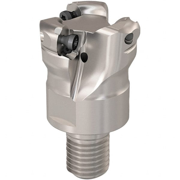 Seco - 26.1mm Cutting Diam, 6mm Max Depth of Cut, Modular Connection Indexable Copy End Mill - 3 Inserts, RP.. 1204 Insert, 217.29I-06 Toolholder, Steel, Through Coolant - Exact Tooling