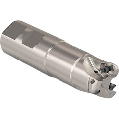 Seco - 20mm Cutting Diam, 32mm Shank Diam, 6mm Max Depth of Cut, Weldon Shank Indexable Copy End Mill - 3 Inserts, RP.. 1204 Insert, 217.29I-06 Toolholder, Steel, Through Coolant - Exact Tooling