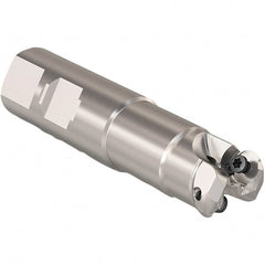 Seco - 13mm Cutting Diam, 25mm Shank Diam, 6mm Max Depth of Cut, Weldon Shank Indexable Copy End Mill - 2 Inserts, RP.. 1204 Insert, 217.29I-06 Toolholder, Steel, Through Coolant - Exact Tooling