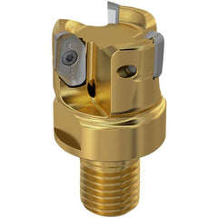 Seco - 1-1/2" Cutting Diam, 7.5mm Max Depth of Cut, Modular Connection Indexable Copy End Mill - 3 Inserts, XP.. 12 Insert, 217.97-12 Toolholder, Steel, Through Coolant - Exact Tooling