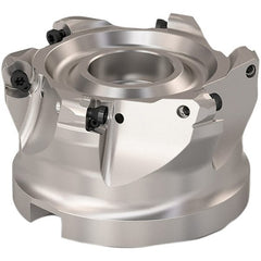 Seco - 72mm Cut Diam, 6mm Max Depth, 32mm Arbor Hole, 6 Inserts, RP..1204 Insert Style, Indexable Copy Face Mill - R220.29 Cutter Style, 9,500 Max RPM, 50mm High, Through Coolant, Series R220.29 - Exact Tooling