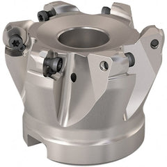 Seco - 54mm Cut Diam, 6mm Max Depth, 27mm Arbor Hole, 6 Inserts, RP..1204 Insert Style, Indexable Copy Face Mill - R220.29 Cutter Style, 10,900 Max RPM, 50mm High, Through Coolant, Series R220.29 - Exact Tooling