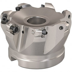 Seco - 68mm Cut Diam, 6mm Max Depth, 27mm Arbor Hole, 7 Inserts, RP..1204 Insert Style, Indexable Copy Face Mill - R220.29 Cutter Style, 10,000 Max RPM, 50mm High, Through Coolant, Series R220.29 - Exact Tooling