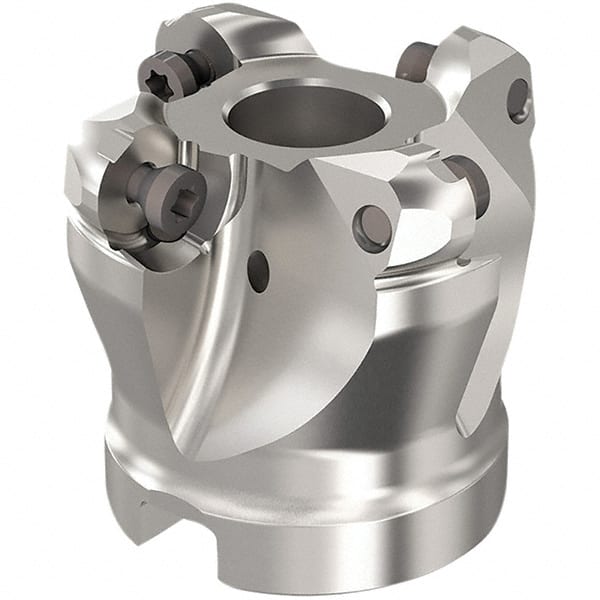Seco - 32mm Cut Diam, 6mm Max Depth, 16mm Arbor Hole, 4 Inserts, RP..1204 Insert Style, Indexable Copy Face Mill - R220.29 Cutter Style, 13,300 Max RPM, 40mm High, Through Coolant, Series R220.29 - Exact Tooling