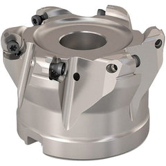 Seco - 64.2mm Cut Diam, 6mm Max Depth, 1" Arbor Hole, 6 Inserts, RP..1204 Insert Style, Indexable Copy Face Mill - R220.29 Cutter Style, 10,000 Max RPM, 2 High, Through Coolant, Series R220.29 - Exact Tooling