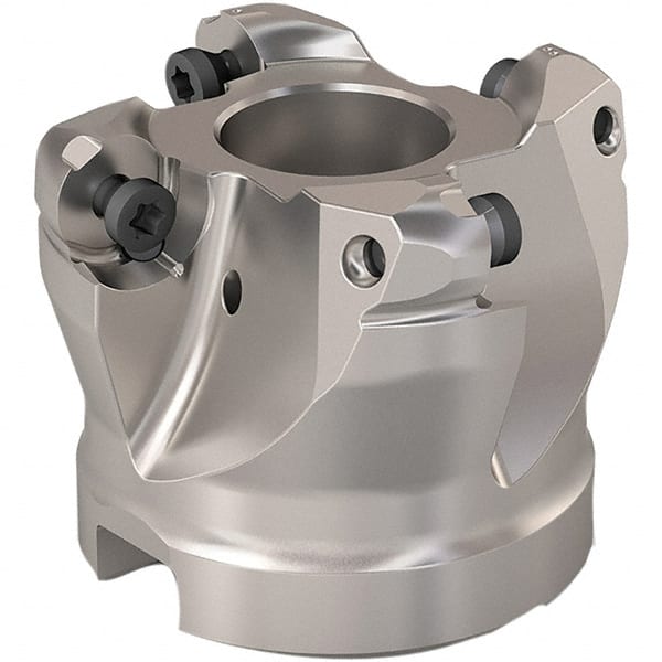 Seco - 38mm Cut Diam, 6mm Max Depth, 22mm Arbor Hole, 4 Inserts, RP..1204 Insert Style, Indexable Copy Face Mill - R220.29 Cutter Style, 12,500 Max RPM, 40mm High, Through Coolant, Series R220.29 - Exact Tooling