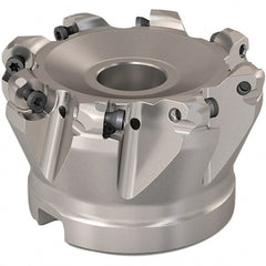 Seco - 68mm Cut Diam, 6mm Max Depth, 27mm Arbor Hole, 8 Inserts, RP..1204 Insert Style, Indexable Copy Face Mill - R220.29 Cutter Style, 10,000 Max RPM, 50mm High, Through Coolant, Series R220.29 - Exact Tooling