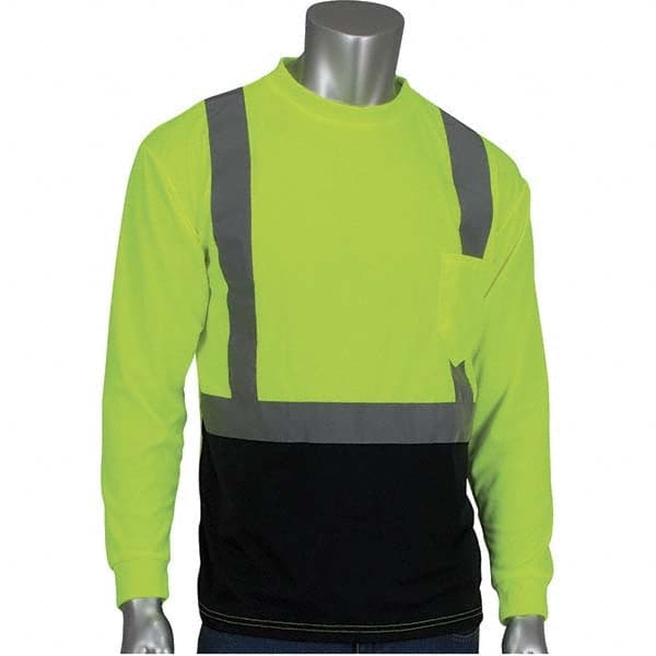 PIP - Size M Black & Hi-Vis Yellow High Visibility Long Sleeve T-Shirt - Exact Tooling