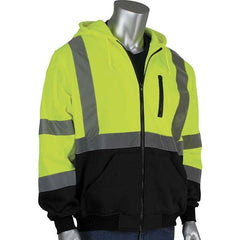 PIP - Size 3XL Black & Hi-Vis Yellow High Visibility Long Sleeve Sweatshirt - Exact Tooling