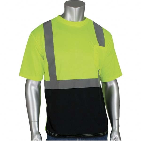 PIP - Size 4XL Black & Hi-Vis Yellow High Visibility Short Sleeve T-Shirt - Exact Tooling