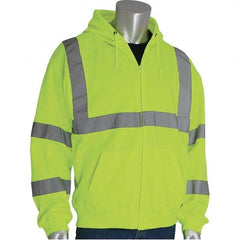 PIP - Size 4XL Hi-Vis Yellow High Visibility Long Sleeve Sweatshirt - Exact Tooling
