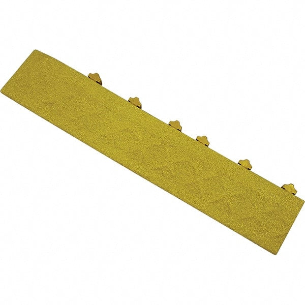 Ergo Advantage - 22" Long x 4" Wide x 1" Thick, Anti-Fatigue Modular Matting Anti-Fatigue Flooring - Male, 1 Interlocking Side, Yellow, For Dry & Wet Areas - Exact Tooling