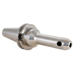 Techniks - CAT40 Taper Shank 3/16" Hole End Mill Holder/Adapter - 11/16" Nose Diam, 4" Projection - Exact Tooling