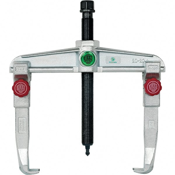 KUKKO - 2 Jaw, 1-1/2" to 7-7/8" Spread, 6-1/2 Ton Capacity, Reversible Puller - 5-7/8" Reach, For Bearings, Gears, Discs, Bushings, Seals - Exact Tooling