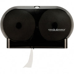 PRO-SOURCE - Small Core Double Roll Plastic Toilet Tissue Dispenser - 13" Wide x 5-1/4" High x 7-1/2" Deep, Black - Exact Tooling