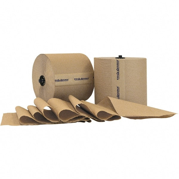 PRO-SOURCE - Hard Roll of 1 Ply Natural Paper Towels - 7-7/8" Wide, 800' Roll Length - Exact Tooling