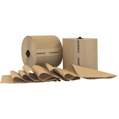 PRO-SOURCE - Hard Roll of 1 Ply Natural Paper Towels - 7-7/8" Wide, 800' Roll Length - Exact Tooling