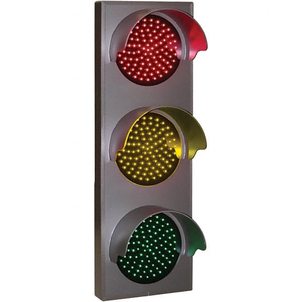 TAPCO - LED Road Safety Signal Light - Red, Yellow & Green Aluminum - Exact Tooling