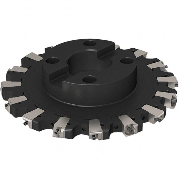 Seco - Shell Mount Connection, 0.669" Cutting Width, 58.98mm Depth of Cut, 250mm Cutter Diam, 60mm Hole Diam, 8 Tooth Indexable Slotting Cutter - R335.25 Toolholder, XNHQ 1407 Insert, Right Hand Cutting Direction - Exact Tooling