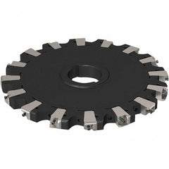 Seco - Arbor Hole Connection, 0.669" Cutting Width, 88.5mm Depth of Cut, 250mm Cutter Diam, 50mm Hole Diam, 8 Tooth Indexable Slotting Cutter - R335.25 Toolholder, XNHQ 1407 Insert, Neutral Cutting Direction - Exact Tooling