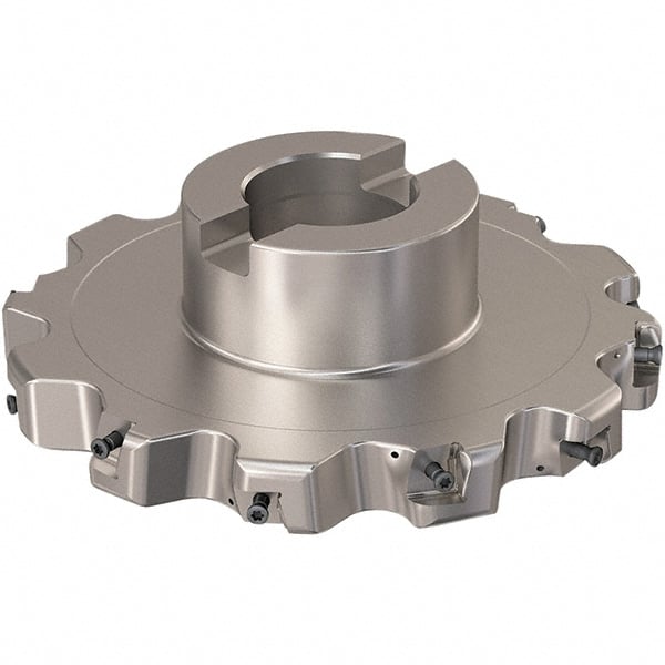 Seco - Shell Mount Connection, 0.787" Cutting Width, 44.31mm Depth of Cut, 160mm Cutter Diam, 40mm Hole Diam, 6 Tooth Indexable Slotting Cutter - R335.25 Toolholder, XNHQ 12 Insert, Right Hand Cutting Direction - Exact Tooling