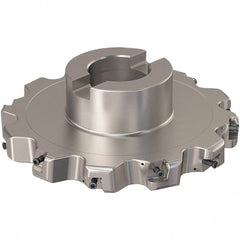 Seco - Shell Mount Connection, 0.787" Cutting Width, 44.31mm Depth of Cut, 160mm Cutter Diam, 40mm Hole Diam, 6 Tooth Indexable Slotting Cutter - R335.25 Toolholder, XNHQ 12 Insert, Right Hand Cutting Direction - Exact Tooling