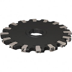 Seco - Arbor Hole Connection, 17/32" Cutting Width, 88.54mm Depth of Cut, 250mm Cutter Diam, 50mm Hole Diam, 8 Tooth Indexable Slotting Cutter - R335.25 Toolholder, XNHQ 1407 Insert, Neutral Cutting Direction - Exact Tooling