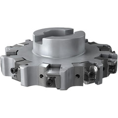 Seco - Shell Mount Connection, 1.024" Cutting Width, 43.8mm Depth of Cut, 160mm Cutter Diam, 40mm Hole Diam, 5 Tooth Indexable Slotting Cutter - R335.25 Toolholder, XNHQ 1707 Insert, Right Hand Cutting Direction - Exact Tooling