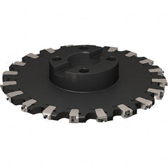 Seco - Shell Mount Connection, 17/32" Cutting Width, 91.48mm Depth of Cut, 315mm Cutter Diam, 60mm Hole Diam, 10 Tooth Indexable Slotting Cutter - R335.25 Toolholder, XNHQ 1407 Insert, Right Hand Cutting Direction - Exact Tooling