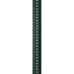 Nucor - 7' High, Powder Coated Traffic Sign Post - Steel, 3/8" Hole Diam, Green - Exact Tooling