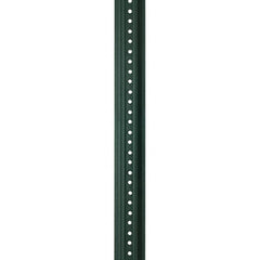 Nucor - 10' High, Powder Coated Traffic Sign Post - Steel, 3/8" Hole Diam, Green - Exact Tooling