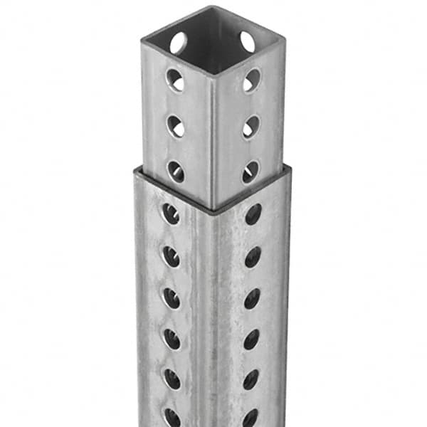 TAPCO - 3' High, Galvanized Traffic Sign Post Base - Steel, 7/16" Hole Diam, Silver - Exact Tooling