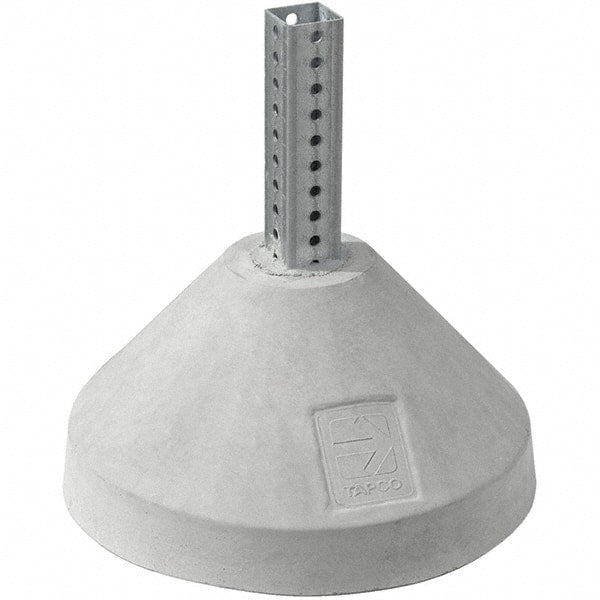 TAPCO - Galvanized Traffic Sign Post - Steel/Concrete, Compatible with 24" High x 24" Wide Signs, 7/16" Hole Diam, Silver & Gray - Exact Tooling