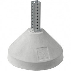 TAPCO - Galvanized Traffic Sign Post - Steel/Concrete, Compatible with 24" High x 24" Wide Signs, 7/16" Hole Diam, Silver & Gray - Exact Tooling