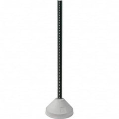 TAPCO - 6' High, Powder Coated Traffic Sign Post Base - Steel/Concrete, Compatible with 24" High x 24" Wide Signs, 3/8" Hole Diam, Green & Gray - Exact Tooling