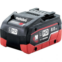 Metabo - 18 Volt Lithium-Ion Power Tool Battery - 8 Ahr Capacity, 160 min Charge Time, Series 18V LiHD - Exact Tooling