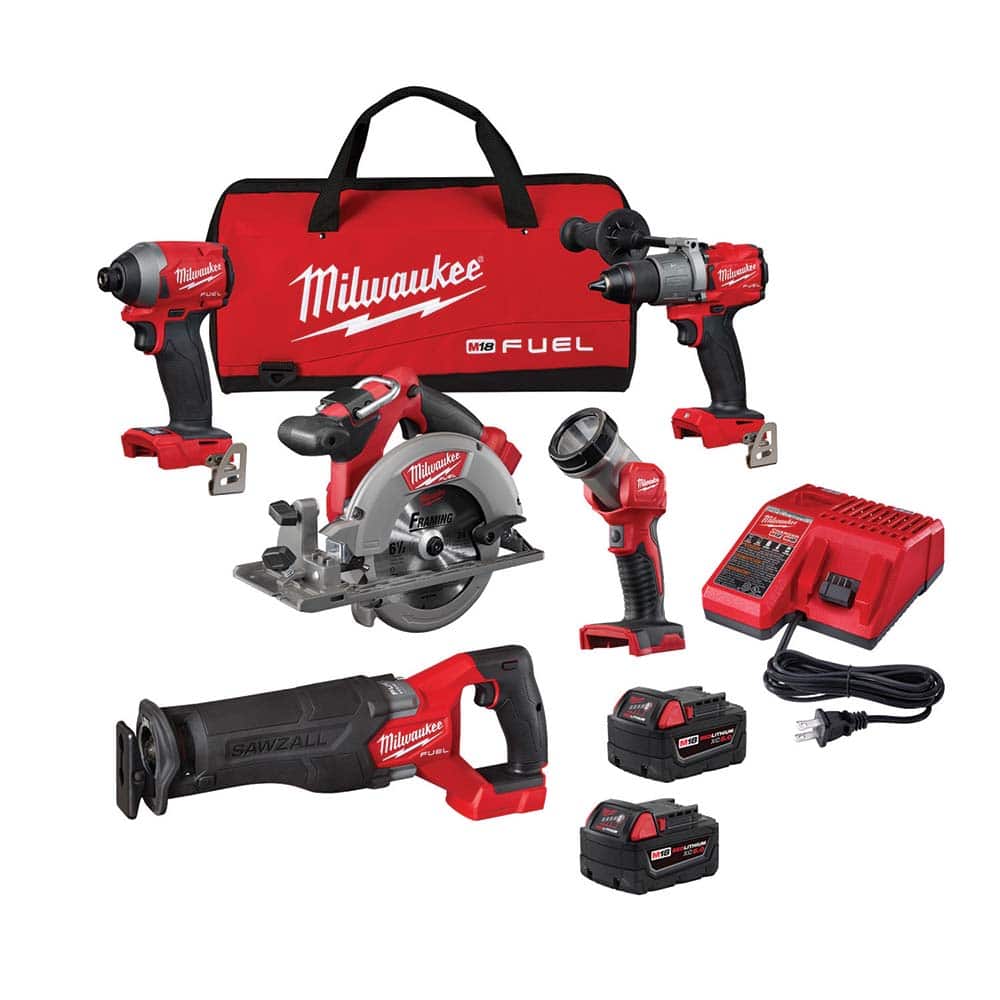 Milwaukee Tool - 18 Volt Combination Tool Kit - Exact Tooling
