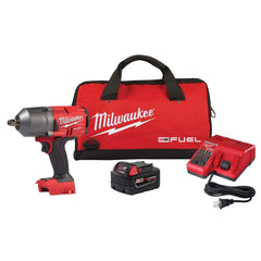 Milwaukee Tool - Cordless Impact Wrenches & Ratchets; Voltage: 18.00 ; Drive Size (Inch): 1/2 ; Battery Chemistry: Lithium-Ion ; Handle Type: Pistol Grip ; Torque (Ft/Lb): 1000 ; Torque (In/Lb): 1400 - Exact Tooling