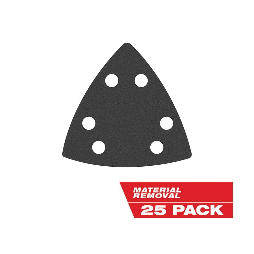 Milwaukee Tool - Rotary & Multi-Tool Accessories; Accessory Type: Triangle Sandpaper ; For Use With: Multi-Tools ; Includes: 25PC TRIANGLE SAND PAPER VARIETY PACK (5) 60 GRIT, (5) 80 GRIT, (5) 120 GRIT, (5) 180 GRIT, (5) 240 GRIT ; Maximum RPM: 0.000 ; T - Exact Tooling