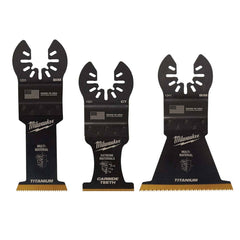 Milwaukee Tool - Rotary & Multi-Tool Accessories; Accessory Type: Multi-Material Blade ; For Use With: Multi-Tools ; Includes: 1-3/8" TITANIUM CARBIDE TEETH MULTI-MATERIAL BLADE, 1-3/8" TITANIUM BI-METAL MULTI-MATERIAL BLADE, 2-1/2" TITANIUM BI-MTEAL MUL - Exact Tooling