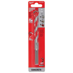 Milwaukee Tool - Rotary Drill/Hammer Drill Bits; Drill Bit Size (Inch): 9/16 ; Shank Type: 3-Flat ; Usable Length (Inch): 4.0000 ; Drill Bit Material: Carbide Tipped ; Flute Length (Inch): 4 ; Number of Pieces: 1.000 - Exact Tooling
