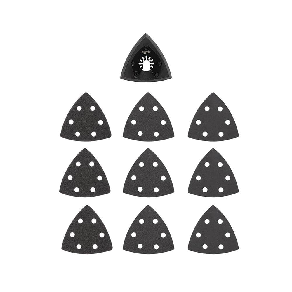 Milwaukee Tool - Rotary & Multi-Tool Accessories; Accessory Type: Sanding Disc ; For Use With: Multi-Tools ; Includes: 3-1/2" SANDING PAD & PAPER VARIETY 3 each (60,120, 240 grit) ; Maximum RPM: 0.000 ; Tooth Style: No End Cut ; Head Diameter (Inch): 3-1 - Exact Tooling