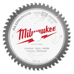 Milwaukee Tool - Wet & Dry-Cut Saw Blades; Blade Diameter (Inch): 5-7/8 ; Blade Material: Carbide-Tipped ; Arbor Style: Standard Round ; Arbor Hole Diameter (mm): 20.00 ; Application: Non-Ferrous Metal Cutting ; Number of Teeth: 50 - Exact Tooling