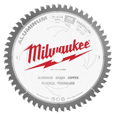 Milwaukee Tool - Wet & Dry-Cut Saw Blades; Blade Diameter (Inch): 7-1/4 ; Blade Material: Carbide-Tipped ; Arbor Style: Standard Round ; Arbor Hole Diameter (Inch): 5/8 ; Arbor Hole Diameter (Decimal Inch): 5/8 ; Application: Non-Ferrous Metal Cutting - Exact Tooling