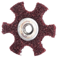 3″ Diameter AG Non Woven Star Medium Grit 1/4 20 Eyelet AlumInum Oxide - Exact Tooling