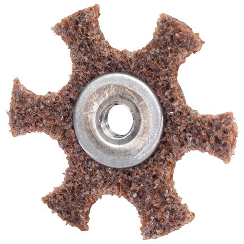 4″ Diameter AG Non Woven Star Coarse Grit 1/4 20 Eyelet AlumInum Oxide - Exact Tooling