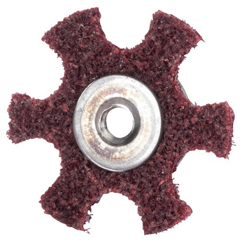 4″ Diameter AG Non Woven Star Medium Grit 1/4 20 Eyelet AlumInum Oxide - Exact Tooling