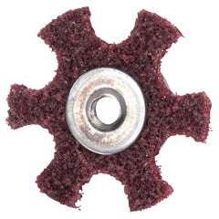 4″ Diameter AG Non Woven Star Medium Grit 1/4 20 Eyelet AlumInum Oxide - Exact Tooling